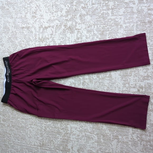 Barko Skechers Uniform Medical Pants S Burgundy Red Purple - Picture 2 of 16